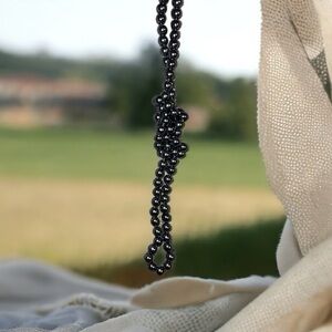 New Dark Grey Pearl Necklace